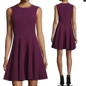 Rebecca Taylor‎ Dress Sleeveless Fit & Flare Purple Party Cocktail M Minimalist